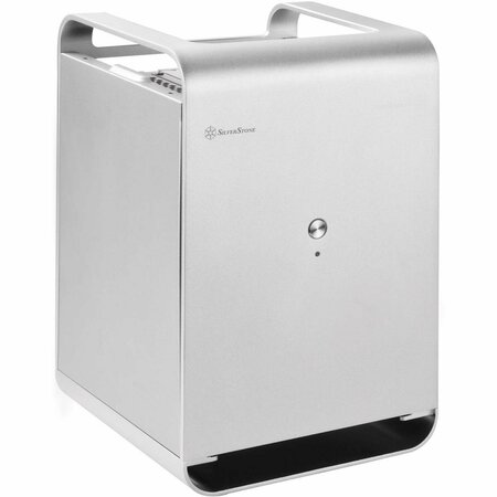 SILVERSTONE Mini-ITX NAS Case Storage Aluminum Computer - Silver CS01S-HS